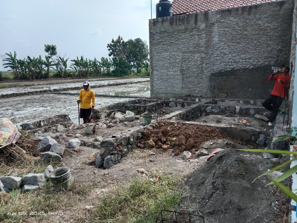 detail pondasi batu kali untuk rumah