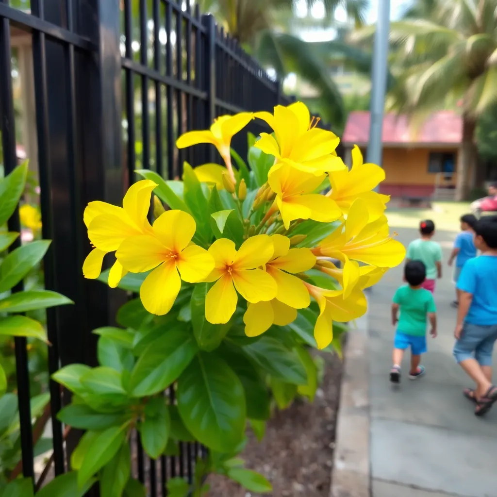bunga yang cocok untuk taman sekolah