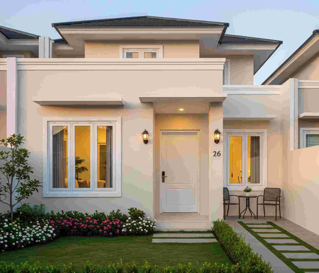 Cat Rumah Warna Cream dan Putih