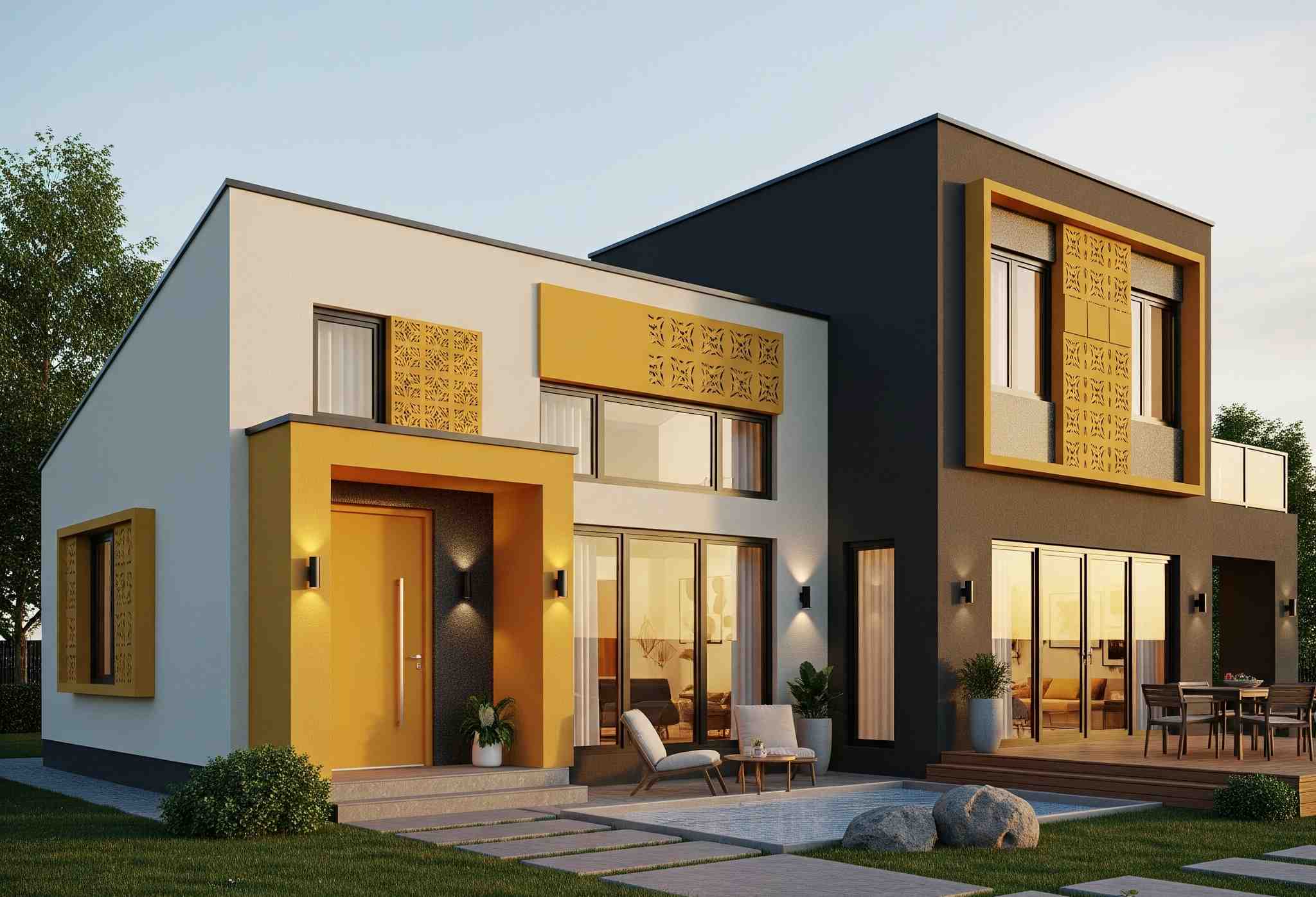 Kombinasi Cat Rumah Warna Cream Tua