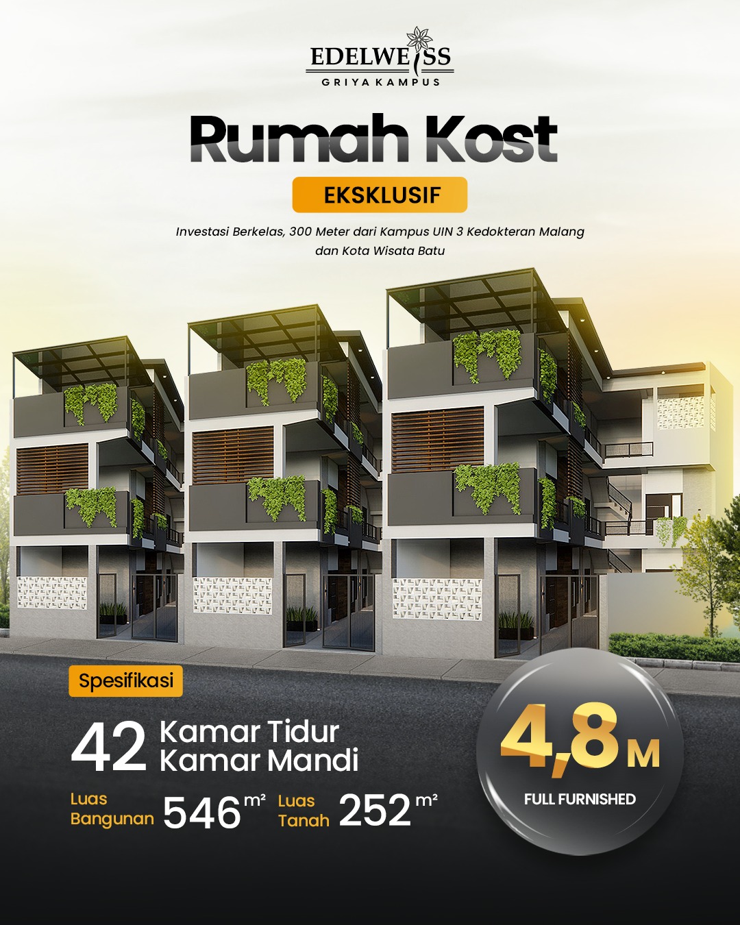 Rumah Kost 3 Lantai Rumah Kost 3 Lantai